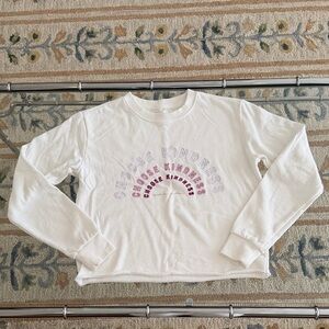 Spiritual Gangster White Sweatshirt with 'Choose Kindness' Embroidery